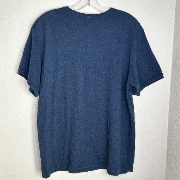 Outerknown Shirt Womens L Blue Sojourn Tee T-Shirt Pocket Pima Cotton Organic - Picture 2 of 10